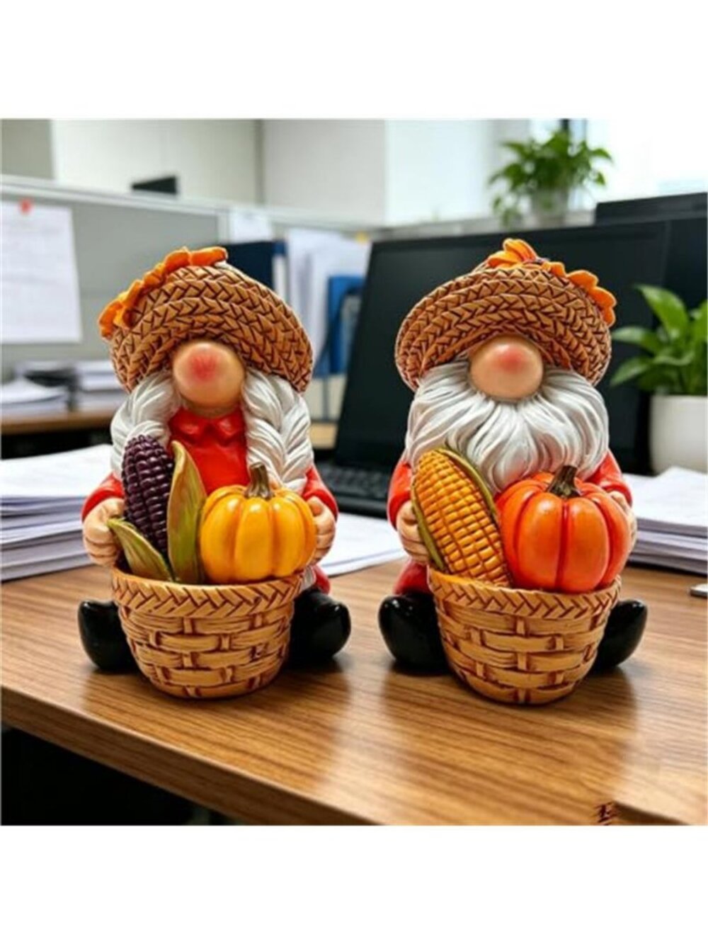 Thanksgiving Decorations for Home - Fall Pumpkin Gnomes Figurines